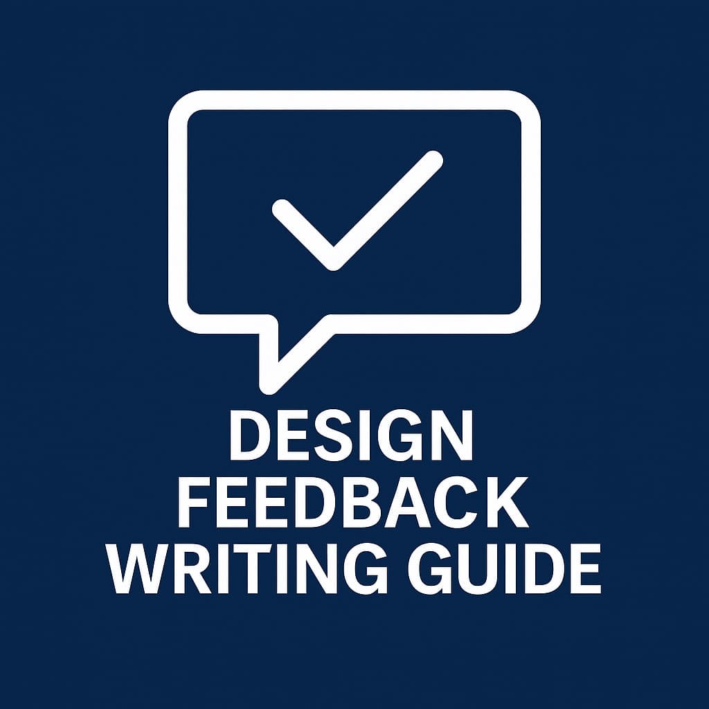 Design Feedback Writing Guide - Teaches designers and team leads how to give clear, actionable, and respectful design feedback.